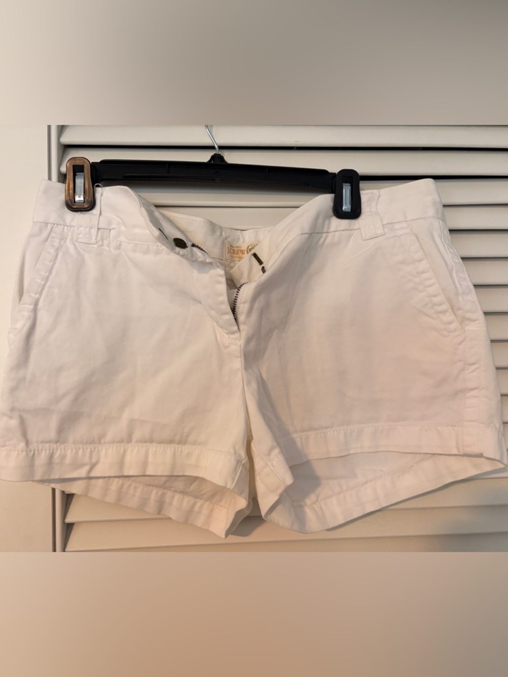 J. Crew White Cotton Chino Bermuda Shorts